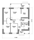 Проект дома B-223. Дом 12 на 14 одноэтажный B-223 - фото 37869