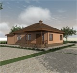 Проект дома C-216. Каркасный дом с гаражом C-216 - фото 37983