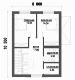 Проект дома B-207. Узкий дом из газобетона B-207 - фото 38016
