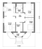 Проект дома A-062. Дом до 100 м из газоблока A-062 - фото 38024