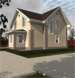 Проект дома D-088. Дом из блоков с мансардой D-088 - фото 38129