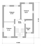 Проект дома C-131. Простой дом из пеноблоков C-131 - фото 38247