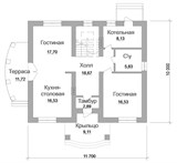 Проект дома C-117. Простой дом с мансардой C-117 - фото 38257