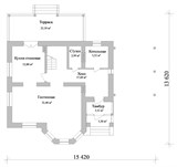 Проект дома C-098. Дом с навесом и террасой C-098 - фото 38305