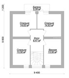 Проект дома B-034. Узкий дом с террасой B-034 - фото 38412