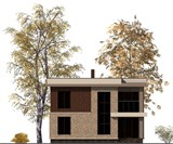 Проект дома B-029. Дом 2 этажа с плоской крышей B-029 - фото 38462