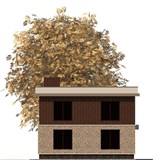 Проект дома B-029. Дом 2 этажа с плоской крышей B-029 - фото 38465