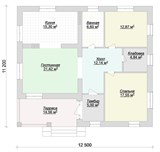 Проект дома B-027. Квадратный дом из блоков B-027 - фото 38477