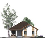 Проект дома B-027. Квадратный дом из блоков B-027 - фото 38482