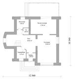 Проект дома B-012. Дом с 2 спальнями B-012 - фото 38520