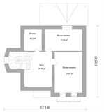 Проект дома B-012. Дом с 2 спальнями B-012 - фото 38521