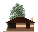 Проект хоз. постройки G-064. Кирпичная баня G-064 - фото 38685