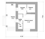 Проект хоз. постройки G-030. Одноэтажная сауна G-030 - фото 38823