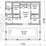 Проект хоз. постройки G-034. Современная баня G-034 - фото 38826