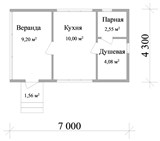 Проект хоз. постройки G-083. Каркасная летняя кухня G-083 - фото 38863