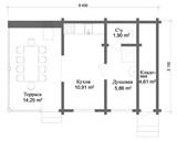 Проект хоз. постройки G-087. Деревянная летняя кухня G-087 - фото 38903
