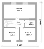 Проект дома B-301. Недорогой дом с мансардой B-301 - фото 38980