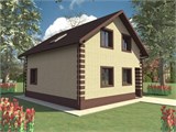 Проект дома B-301. Недорогой дом с мансардой B-301 - фото 38984