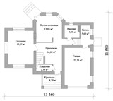 Проект дома B-300. Дом с гаражом 150 м B-300 - фото 39047