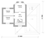 Проект дома B-300. Дом с гаражом 150 м B-300 - фото 39048