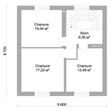 Проект дома B-311. Маленький дом с мансардой B-311 - фото 39109