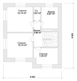 Проект дома B-308. Красивый двухэтажный дом с гаражом B-308 - фото 39119