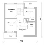 Проект дома E-044. Дом-баня с террасой E-044 - фото 39194