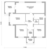 Проект дома B-312. Одноэтажный дом с террасой из кирпича B-312 - фото 39206