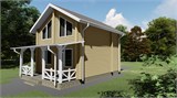 Проект дома A-109. Дом из бруса A-109 - фото 39300