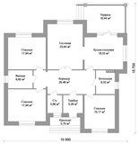 Проект дома C-264. Красивый одноэтажный дом из кирпича C-264 - фото 39507