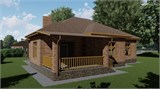 Проект дома C-264. Красивый одноэтажный дом из кирпича C-264 - фото 39511