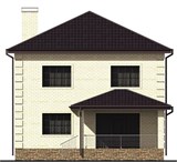Проект дома D-013. Узкий двухэтажный дом D-013 - фото 39544